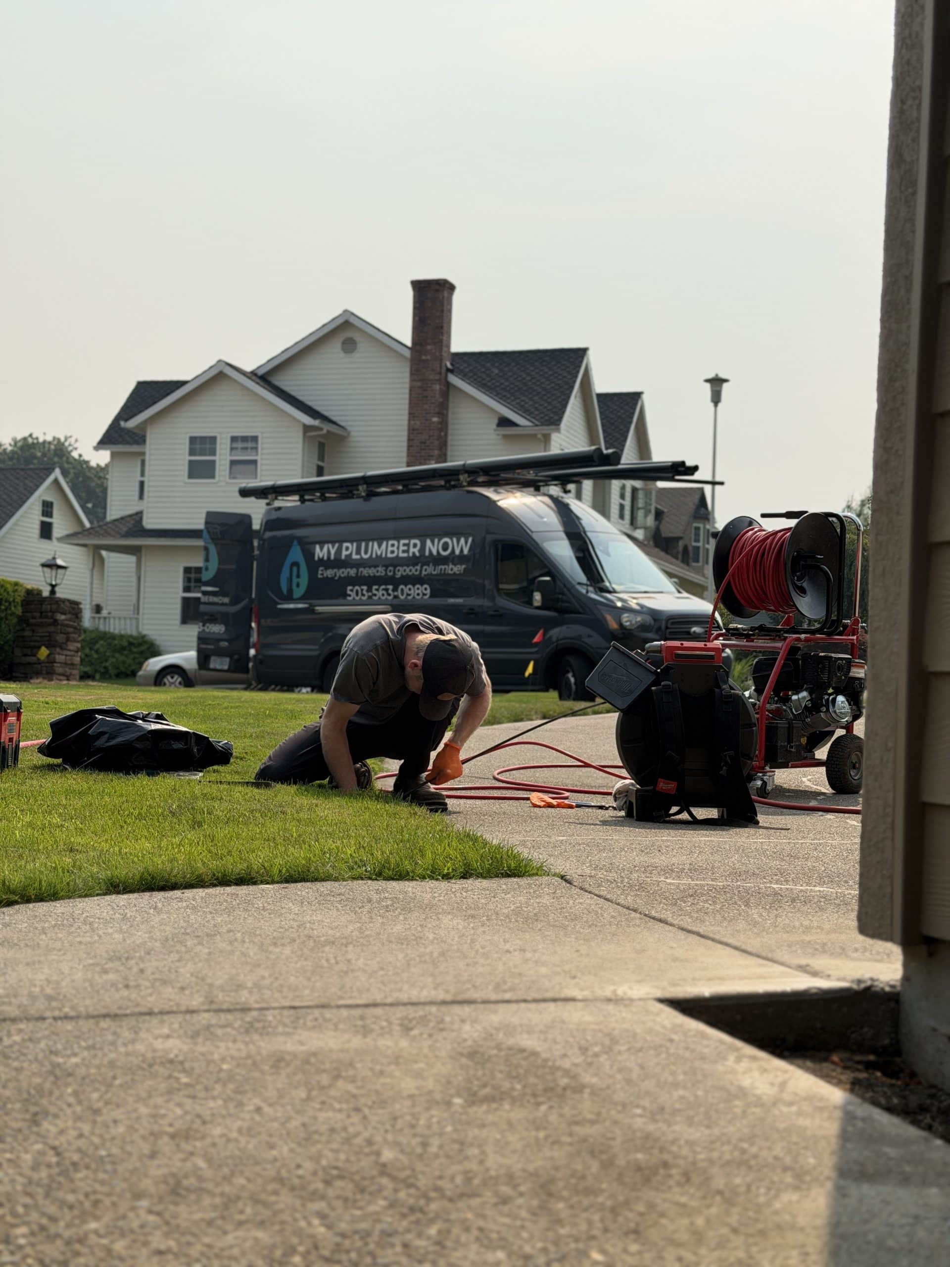 clearing external sewer line