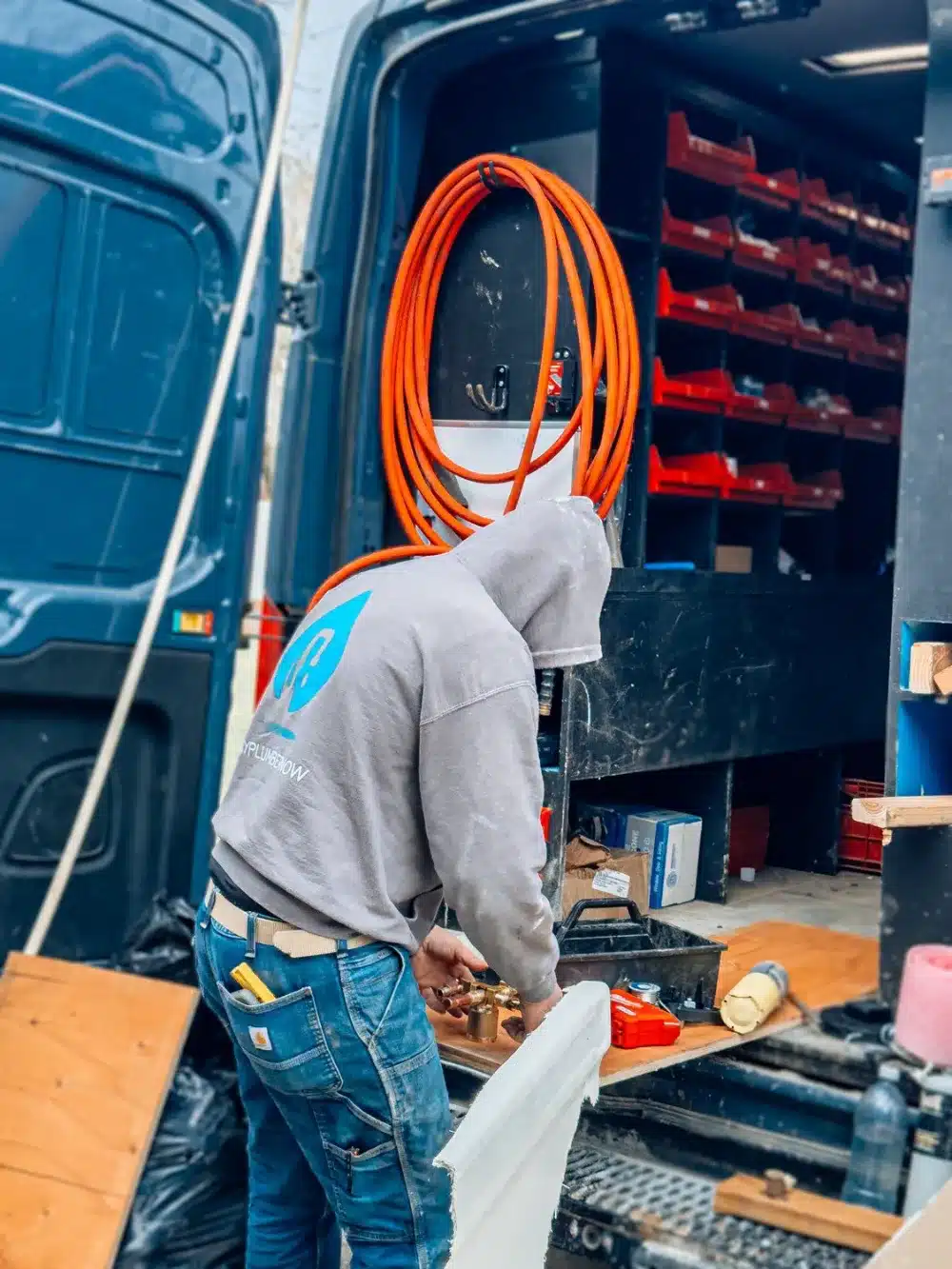 A My Plumber Now plumber's fully stocked install van in McMinnville, OR